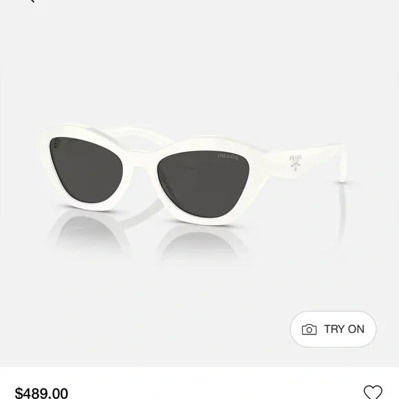 Prada | Accessories | Prada White Roundframe Sunglasses  display picture 1